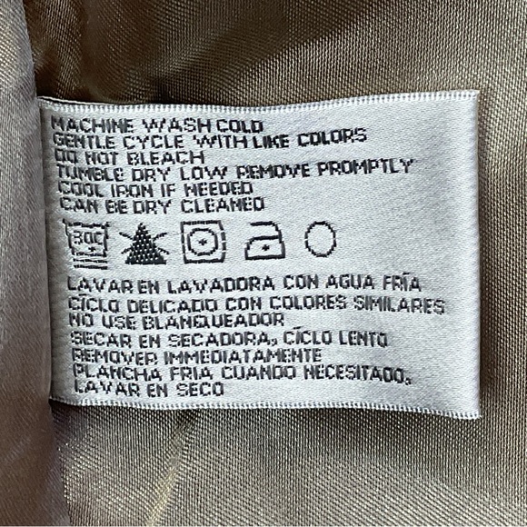 Weatherproof Trench Coat Women's Size M Beige Ruffle Rosette Belted Rain Casual - Picture 4 of 11